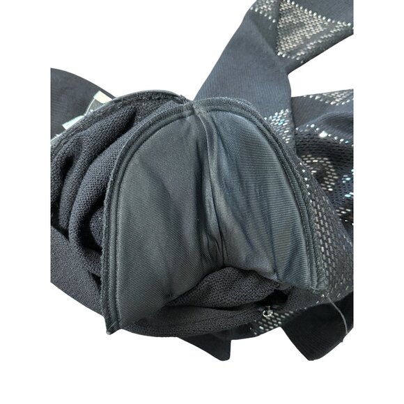 St. John Evening Marie Gray Jacket Santana Knit Black Sequin Zip Size 8 - READ - Picture 6 of 9